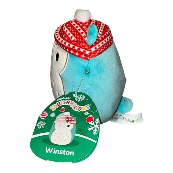 Squishmallow Winston the Owl Winter Hat Ornament Stuffed Plush 4.5" NWT - Picture 2 of 4